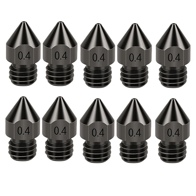 

10 шт., насадки для экструдера 3D-принтера, 1,75/0,4 мм