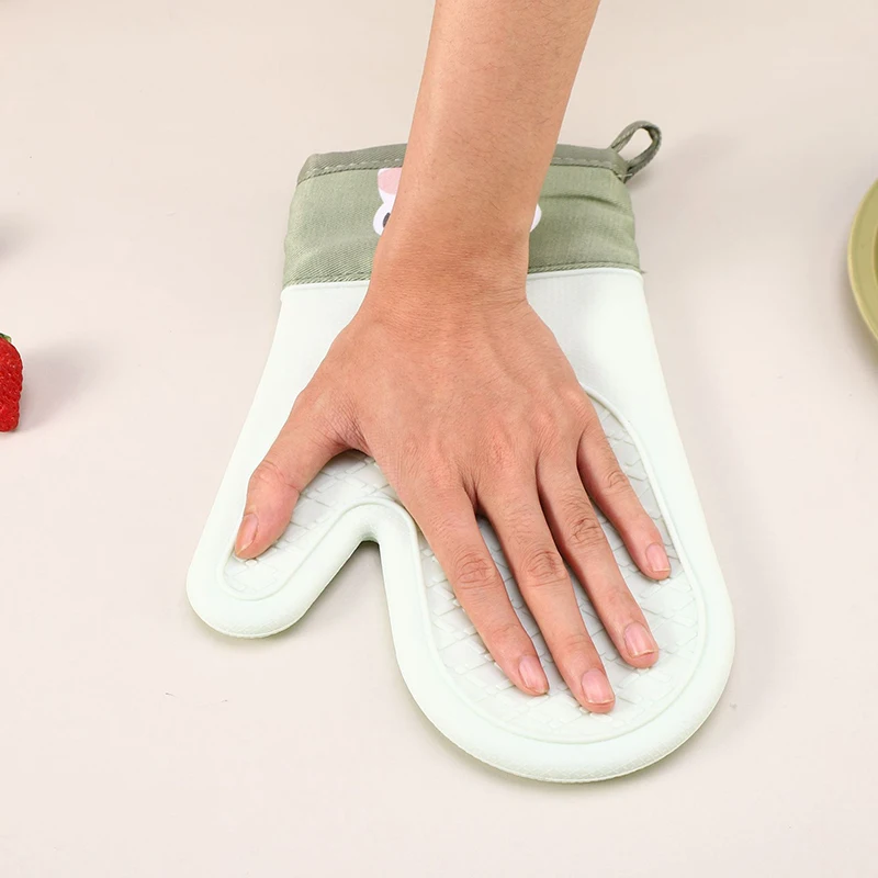 Силиконовая варежка для духовки саржевая двухслойная Бытовая кухонная