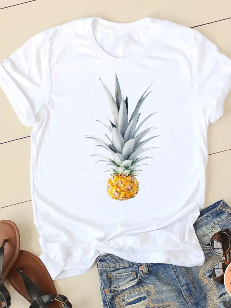 

Beach Lovely Fruit Cute Women Tee Clothing Summer Fashion Female Short Sleeve T-shirts Casual Regular Graphic T Shirt Clothes