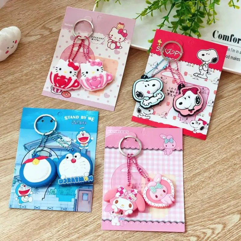 

Милый защитный чехол для ключей Sanrio, 2 шт., аксессуары Hello Kittys, милый красивый мультяшный набор искусственных предметов, мягкие клейкие Игруш...