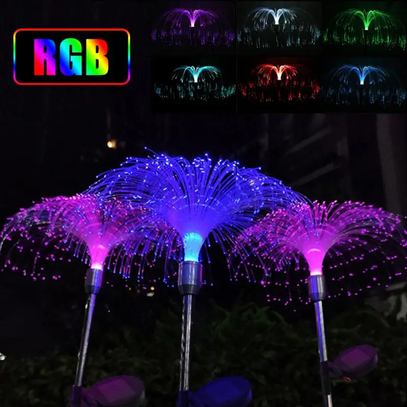 

Solar Garden Lights Outdoor 7 Colors Changing Waterproof Jellyfish Lawn Light Landscape Light Garden Christmas Decor