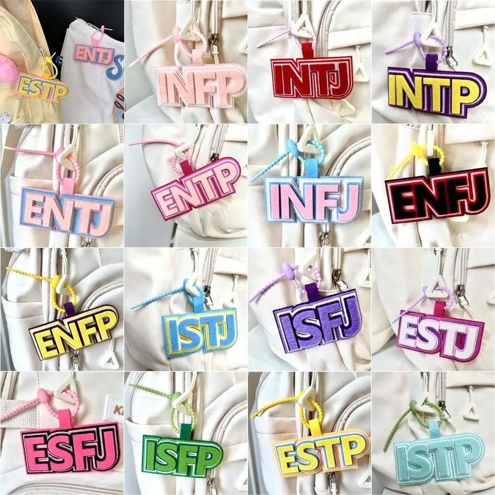 Брелок с буквой MBTI красочные стили корейский стиль нетканая подвеска сумка