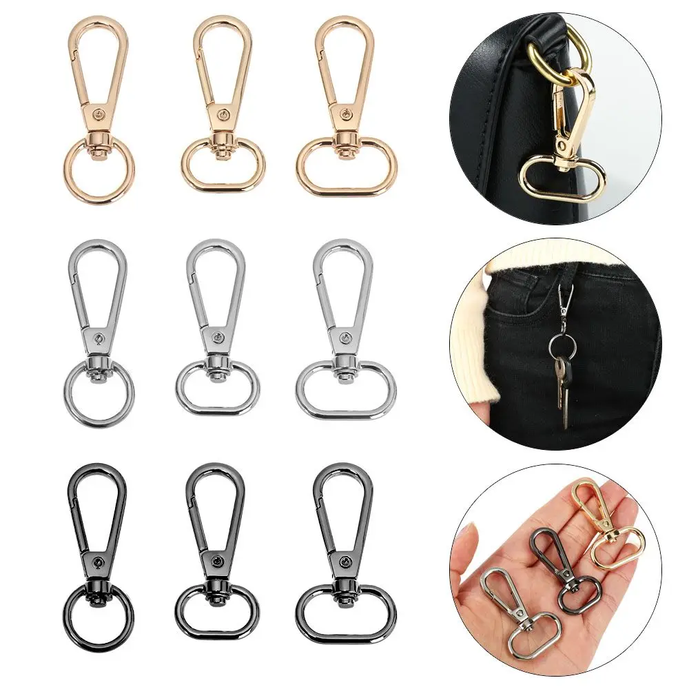 13/15/20/25mm Metal Bags Strap Buckles Split Ring Lobster Clasp Collar Carabiner Snap Hook DIY Key Chain Bag Part Accessories