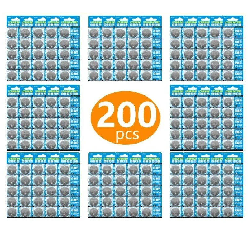 50-200 шт. CR2450 580 мАч 3 В литиевая батарея DL2450 BR2450 KCR2450 LM2450 для ключа автомобиля пульт