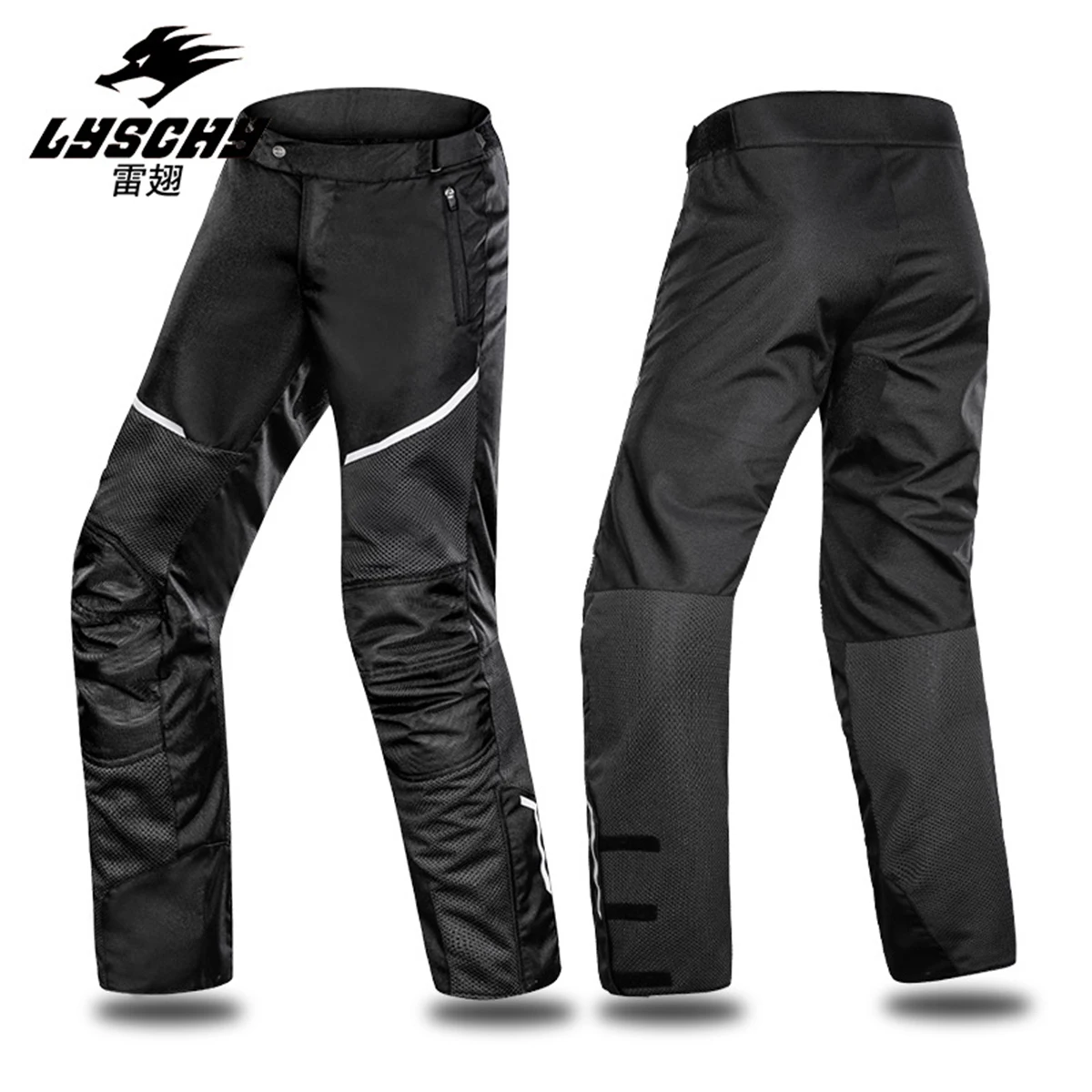 

LYSCHY Motorcycle Pants Men Trousers Waterproof Motocross Offroad Racing Riding Protective Pantalon Reflective Summer Breathable