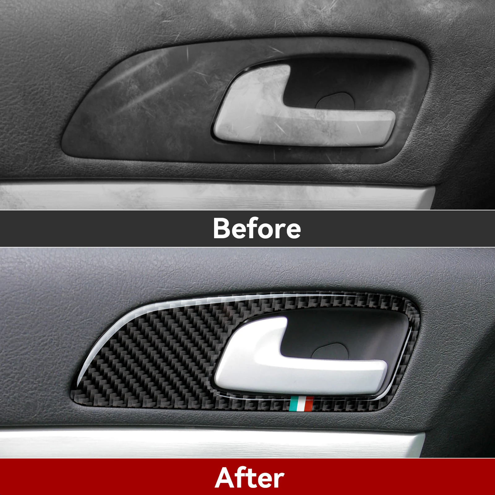 

Car Stickers Inner Door Bowl Frame Decoration Carbon Fiber Interior For Alfa Romeo 159 Brera Spider Accessories 2004-2011