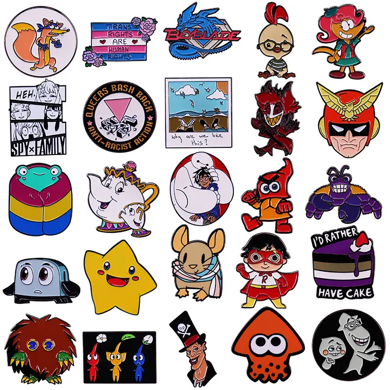 

Creativity Comic Movies Games Novel Enamel Pins Collect Metal Cartoon Brooch Backpack Hat Bag Collar Lapel Badge Fashion Jewelry