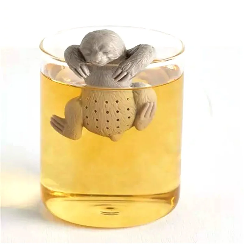 

1PC Creative Silicone Tea Infuser Safety Tea Bag Tea Strainer for Tea Pot Cup Use Cute People Shape Home Kitchen Bar Tea Filter