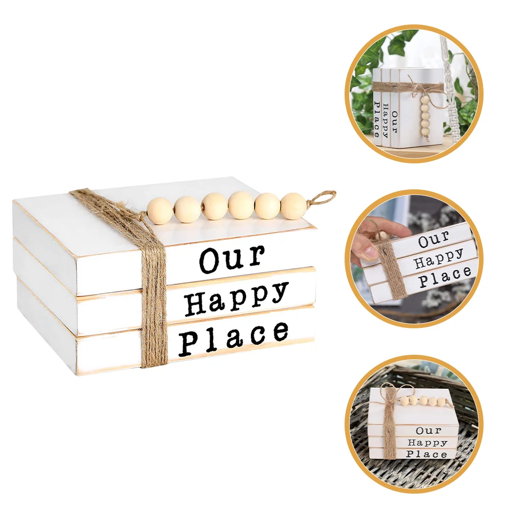 Деревянная поддельная книга витрина реквизит искусственный декор декоративный