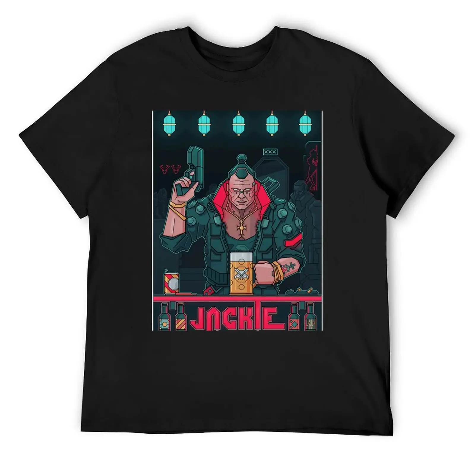 Футболка Cyber Jackie футболки с рисунком персонализированные винтажные мужские