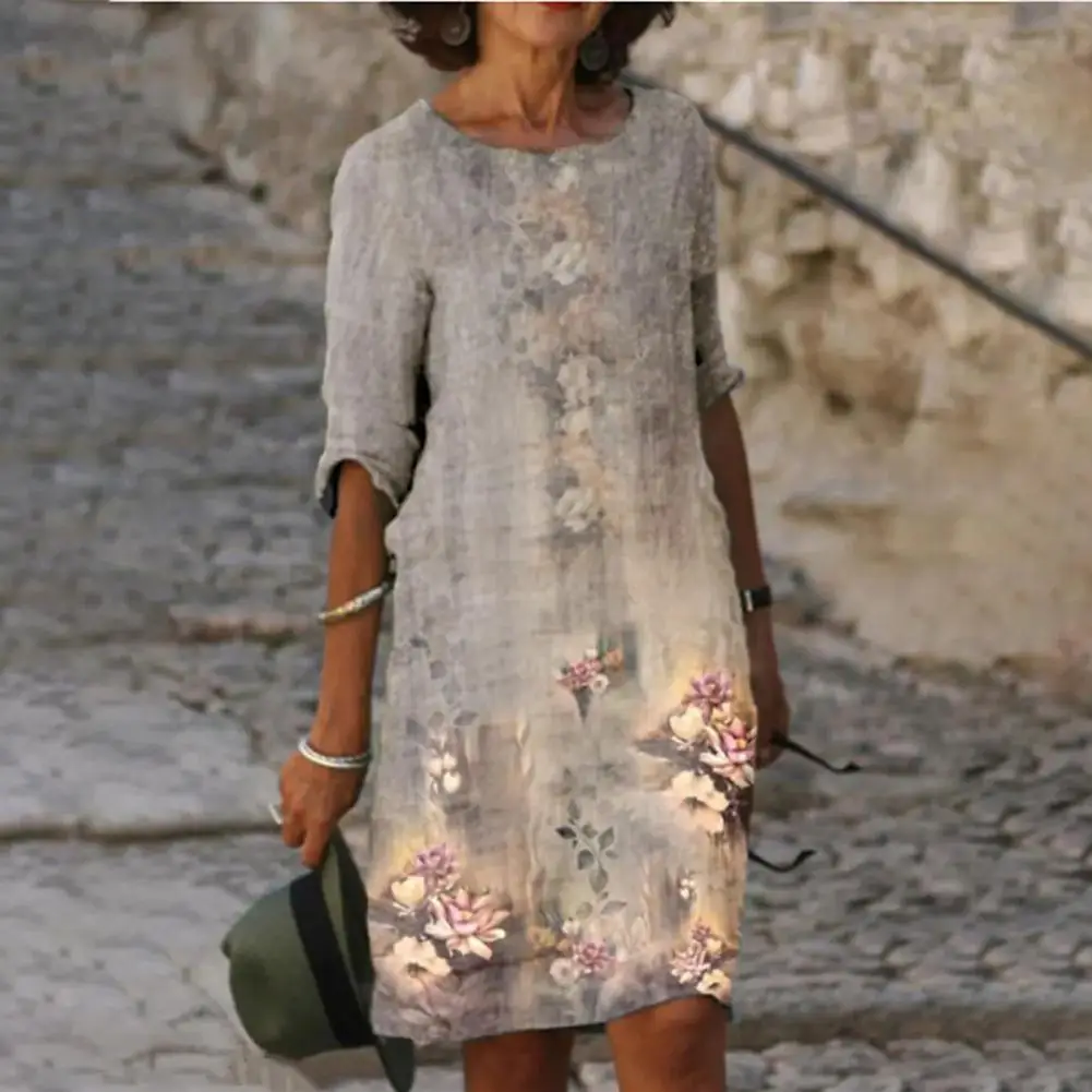 

Стильное летнее платье с 3D вырезом, не скатывается, праздничное платье с ярким цветочным принтом, Повседневное платье с приятным на ощупь рисунком, женская одежда