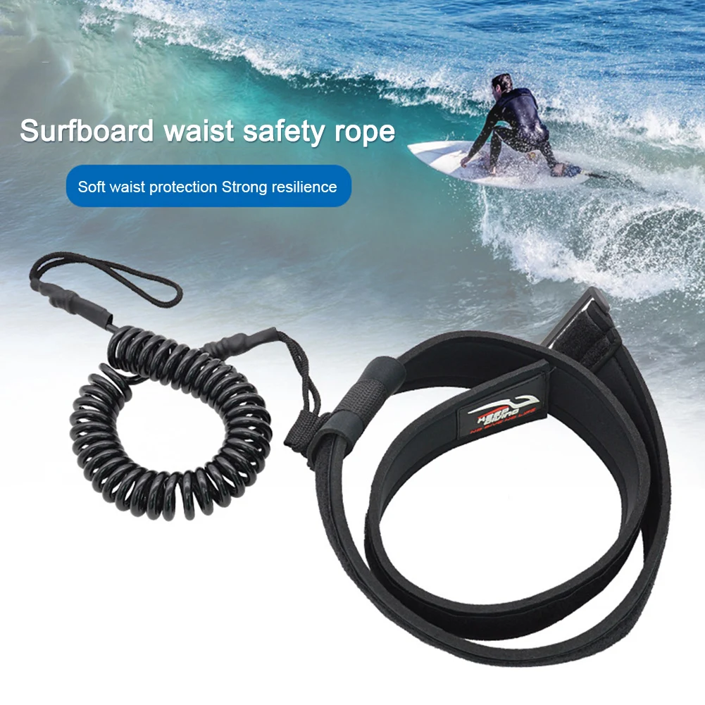 

6mm Wrist Surf Leash TPU Spring Rope Safety Board Leash Surfing Waist Rope Replacement for Surfing/Standup Paddle Board/Kayak