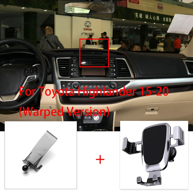 

Фотодержатель для Toyota Highlander 2015-2019, 2020 градусов, кронштейн для крепления на вентиляционное отверстие, держатель телефона GPS в автомобильных а...