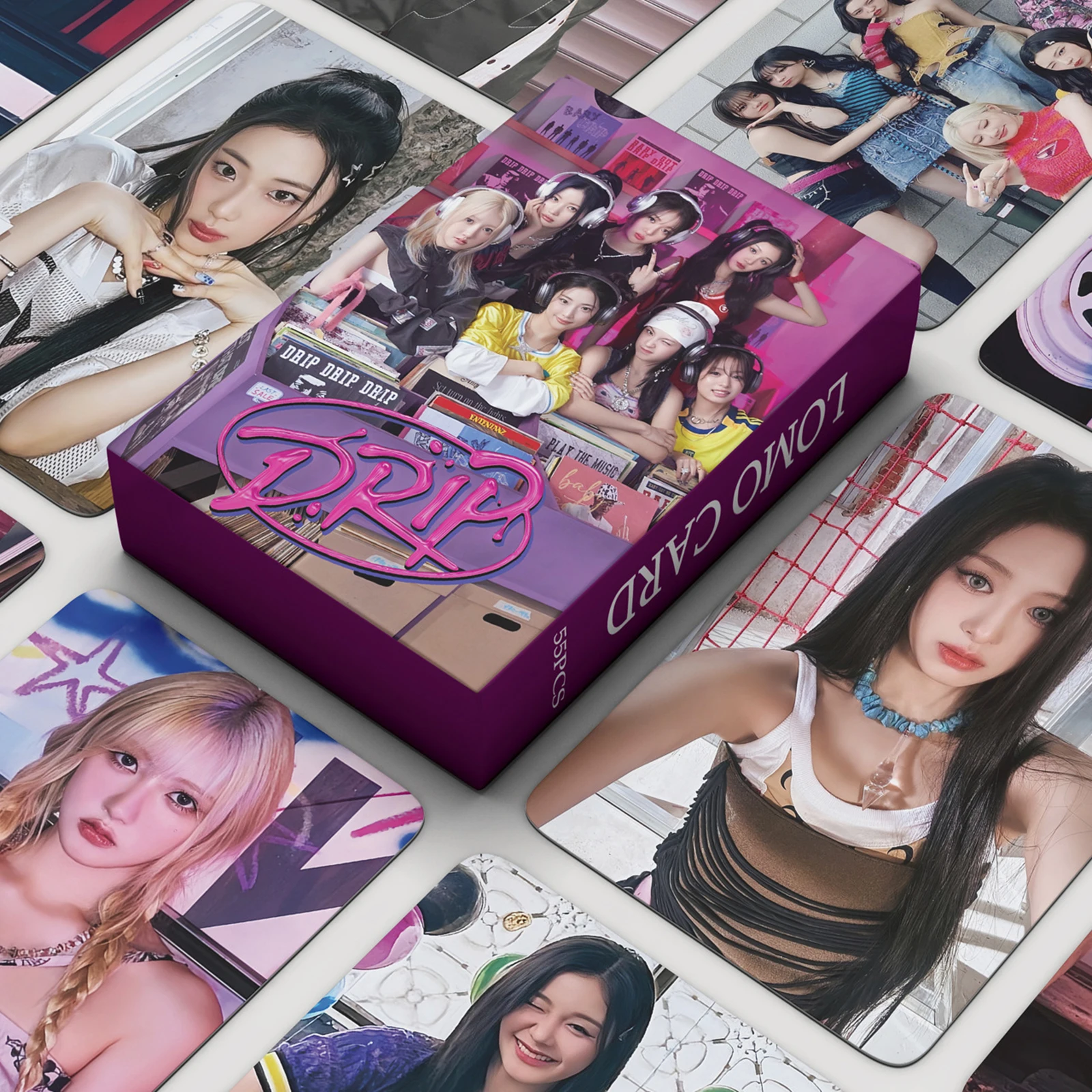 55 шт./компл. Kpop Babymonster DRIP мини-альбом фотокарточки AHYEON ASA RAMI RORA RUKA модные селфи