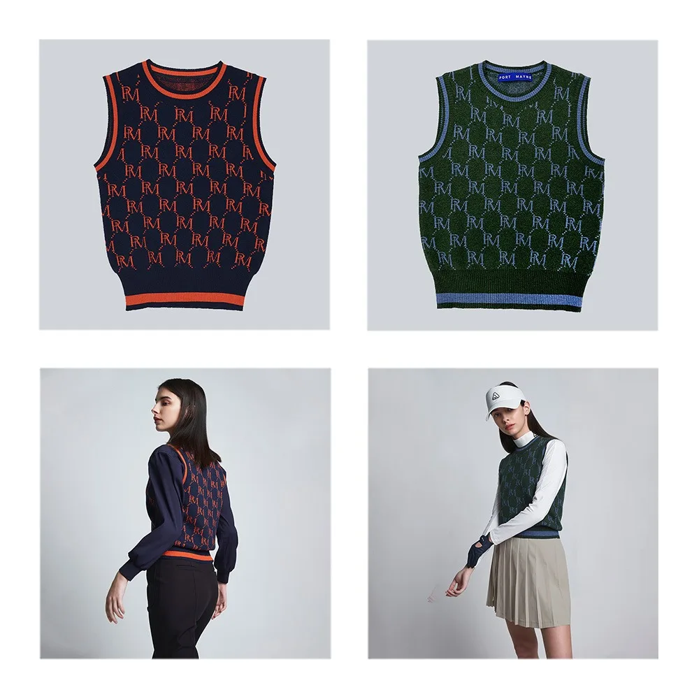 

"Luxury Brand: Winter Golf Women's Sports Knit Vest, Casual and Fashionable Sleeveless Sweater, Versatile Trend, Outdoor Warmth"