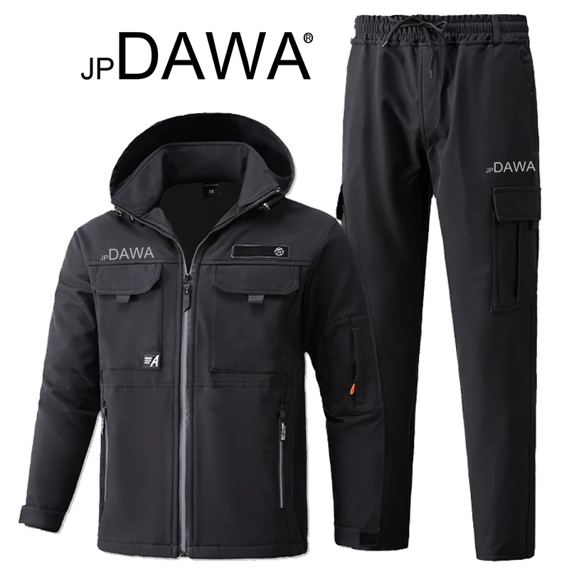 Мужской бархатный костюм для рыбалки на осень и зиму водонепроницаемый