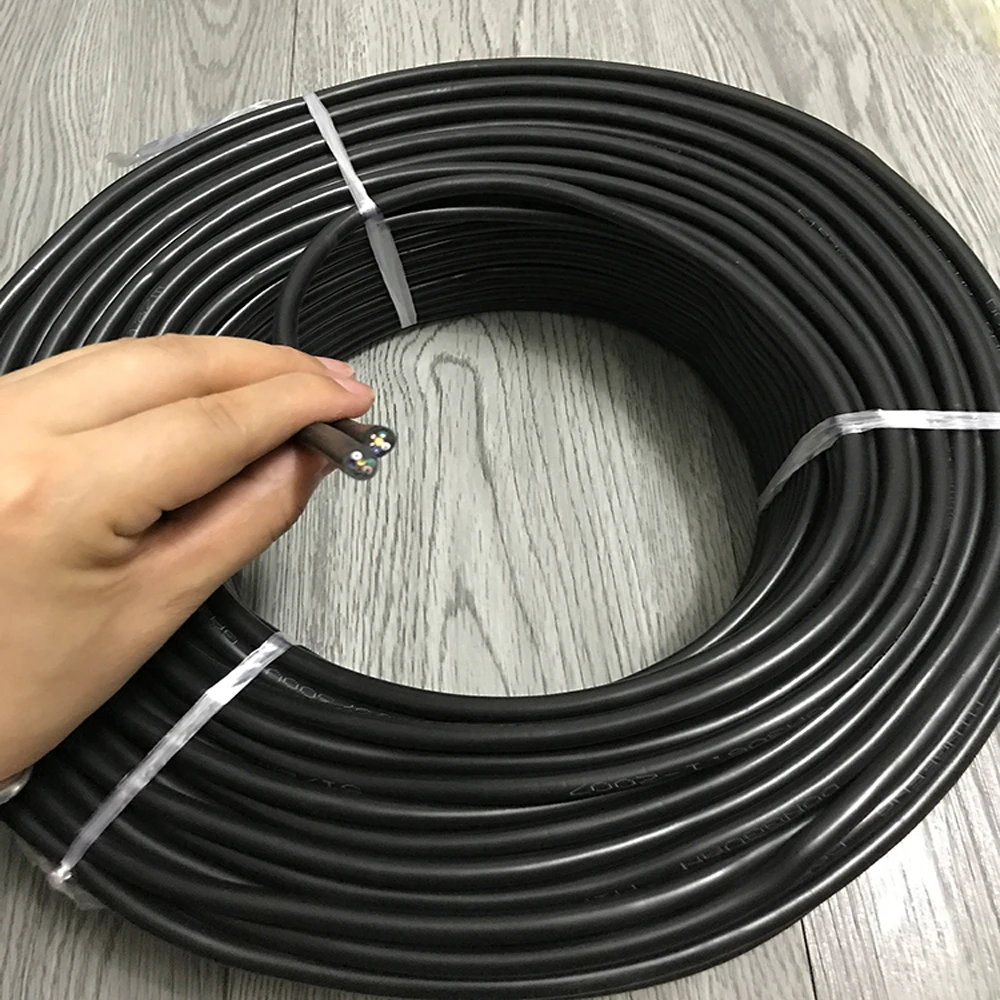 22 AWG Автомобильная проволока 6 ядер RVV 6 ядер 6 контактов луженая медная проволока проводник Электрический кабель RVV черный кабель питания