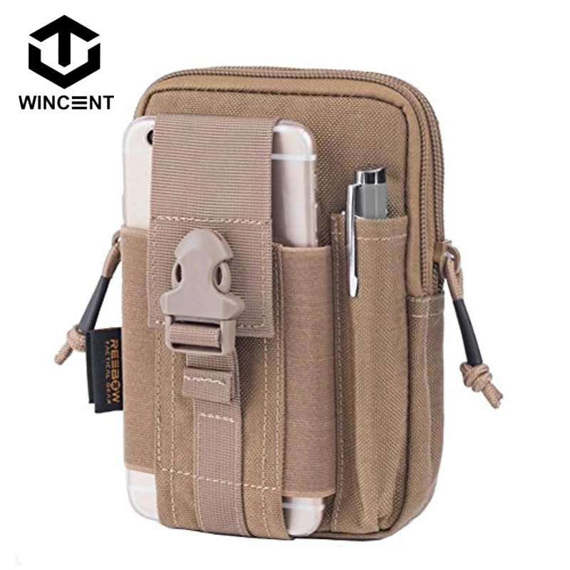 

Тактическая поясная сумка WINCENT Molle для мужчин, практичный Повседневный Кошелек для гаджетов, уличная спортивная сумка для бега, держатель дл...