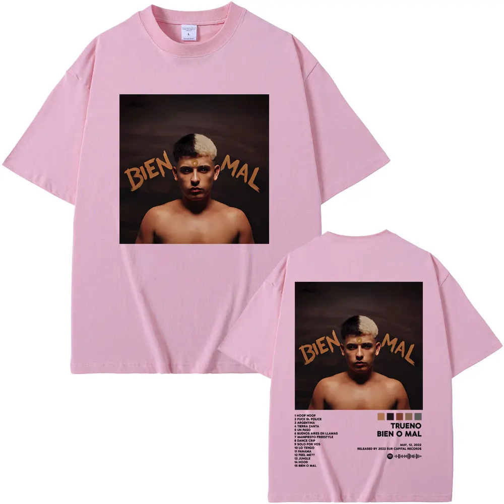 Лучший знаменитый рэпер Trueno BIEN O MAL Album Футболка с двусторонним принтом Мужчины