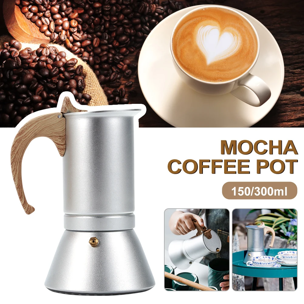 

150ml/300ml Stainless Steel Coffee Maker Coffee Pot Coffee Makers Kettle Coffee Brewer Latte Percolator Stove Coffee Tools