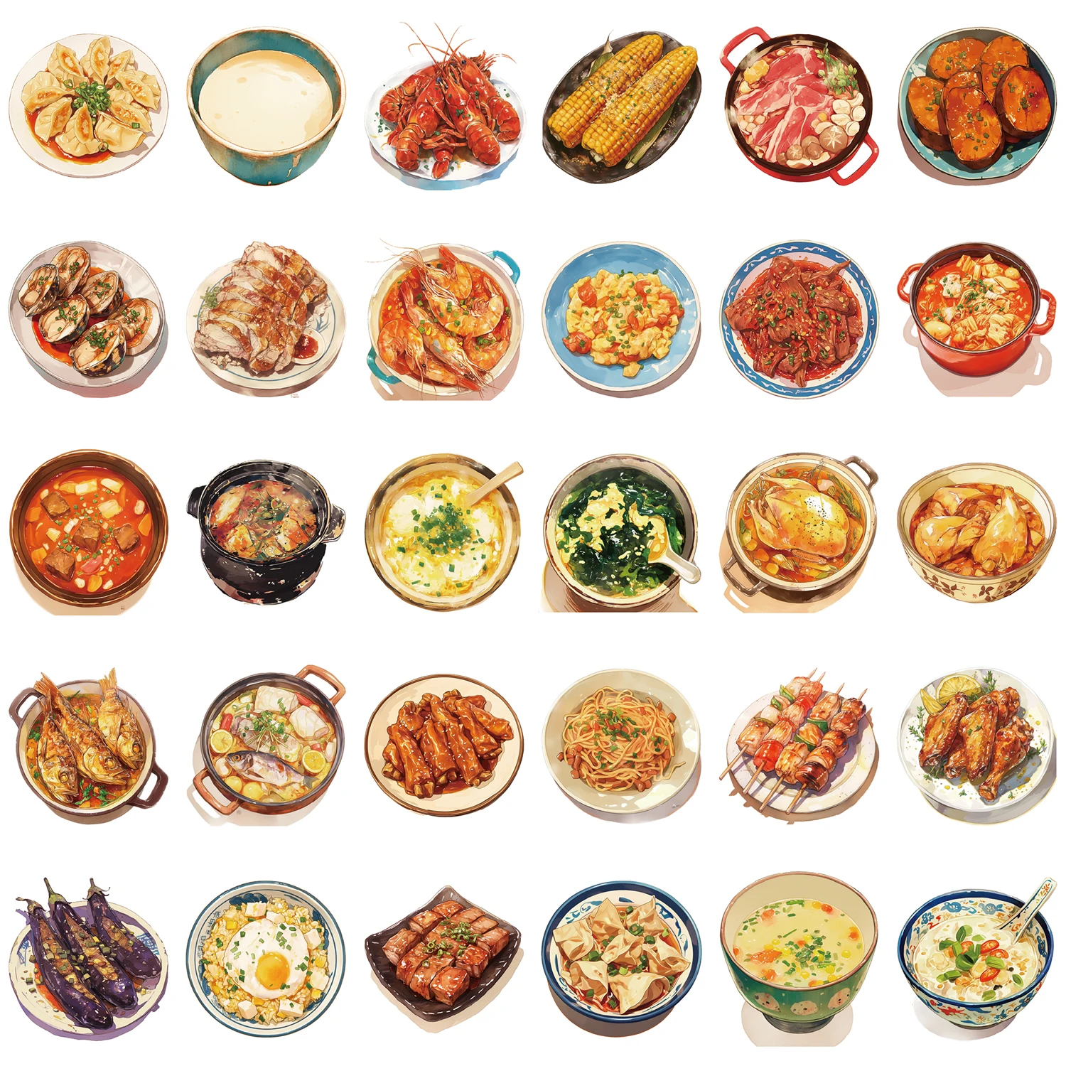 Декоративные водонепроницаемые наклейки для игрушек 30 шт