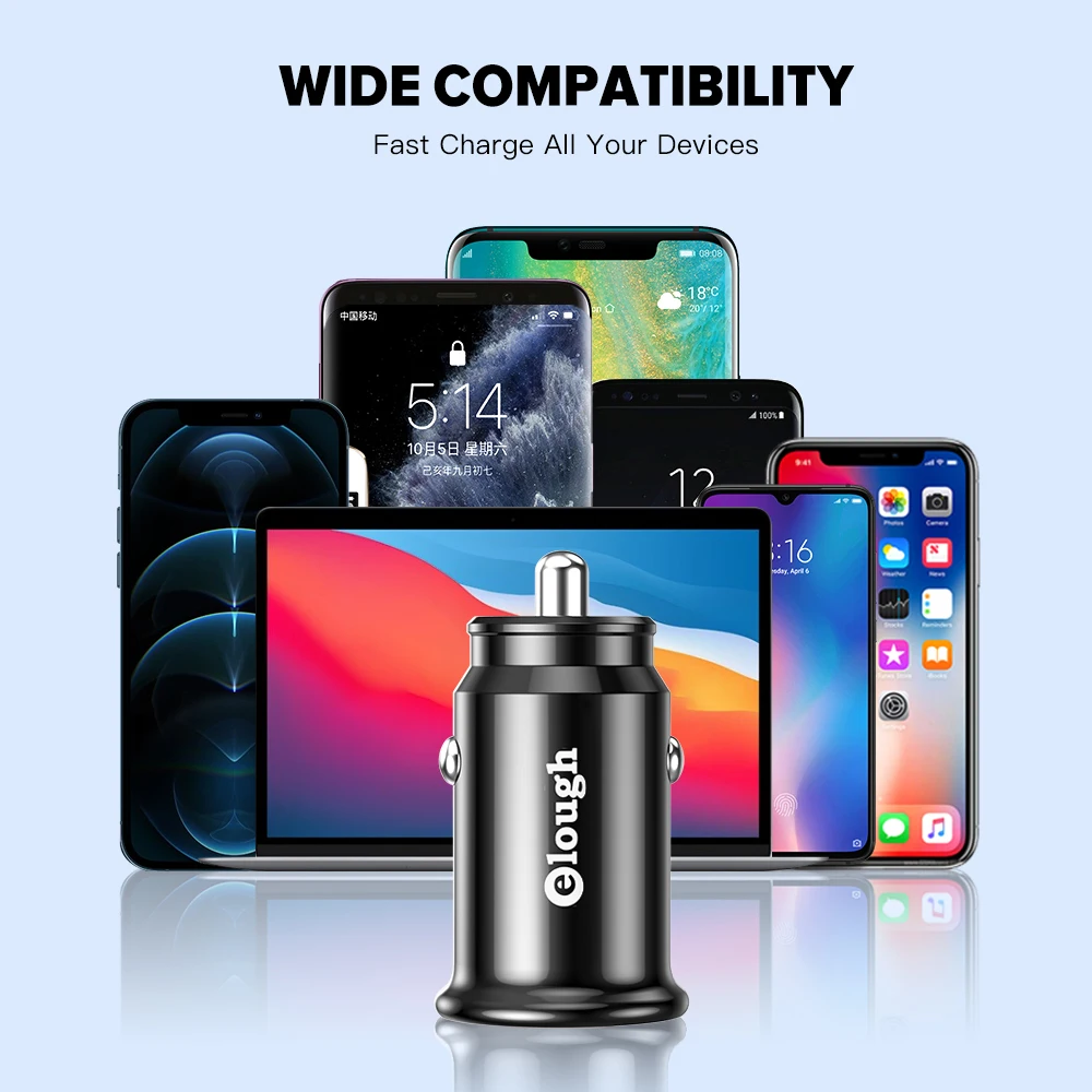Автомобильное зарядное устройство Elough с двумя USB-портами 40 Вт QC 3 0 5A |