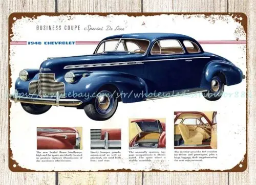 1940 автомобиль авто металлический жестяной знак Настенный дизайн гостиная