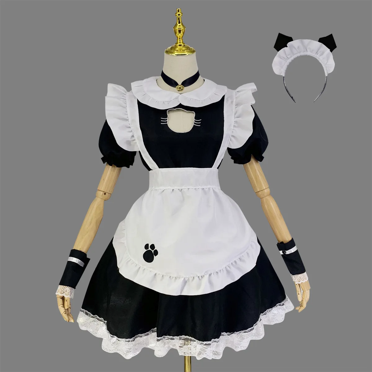 

Цветной косплейный костюм горничной косплея Лолиты аниме милая сексуальная горничная косплей костюм женское черное платье одежда для Хэллоуина