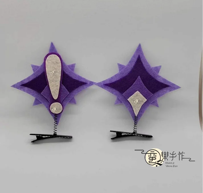 

Аниме Genshin ударная эмблема фиолетовая заколка для волос Женская Студенческая заколка аксессуары для волос рождественские подарки