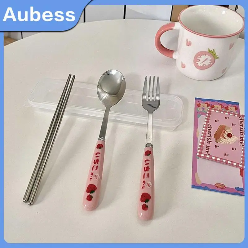

New Dinnerware Set Portable Safe Tableware Odorless Creative Kitchen Accessories Stainless Steel Knife Fork Spoon Durable