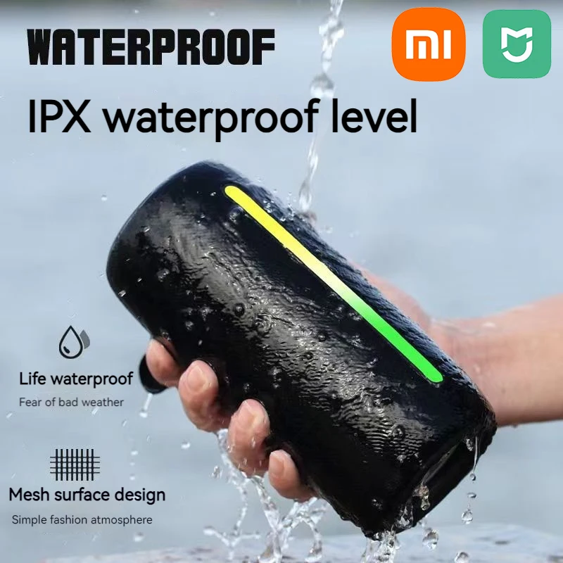 

Xiaomi Mijia Wireless Bluetooth Speaker Subwoofer Sound Box Outdoor Plug Card Loud Volume High Sound Quality Waterproof RGB