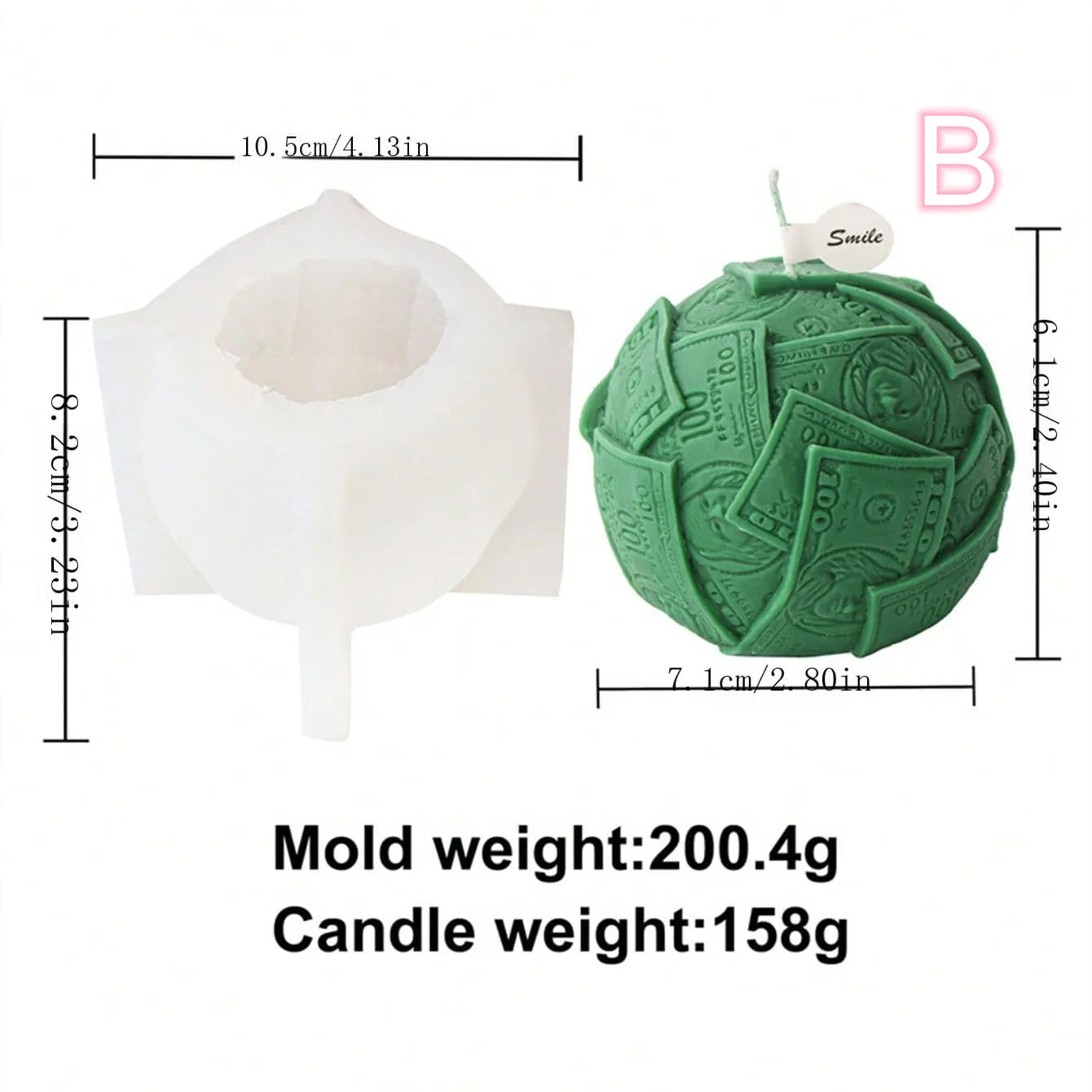 Силиконовая Форма Для Свечей В Форме Денег Доллара Ароматизированная Свеча