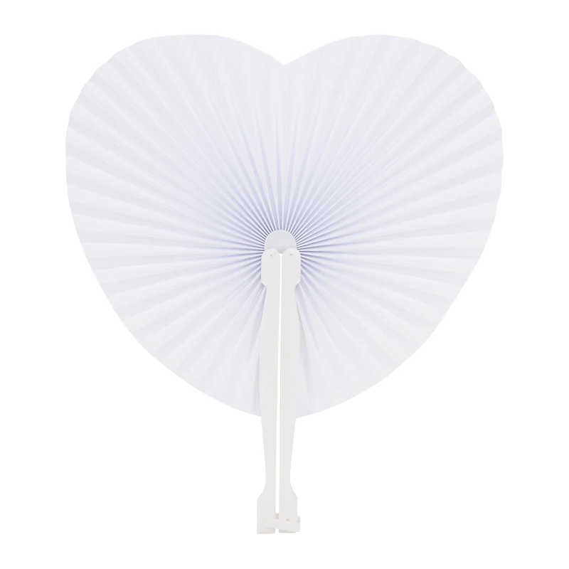 

6Pcs Heart Shape White Paper Fans Party Backdrop Wall Decoration Wedding Festival Gift Anniversary Birthday Favors DIY Decor
