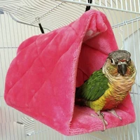 warm plush snuggle hanging cave parrot swing toy pet bird bunk bed cage hammock