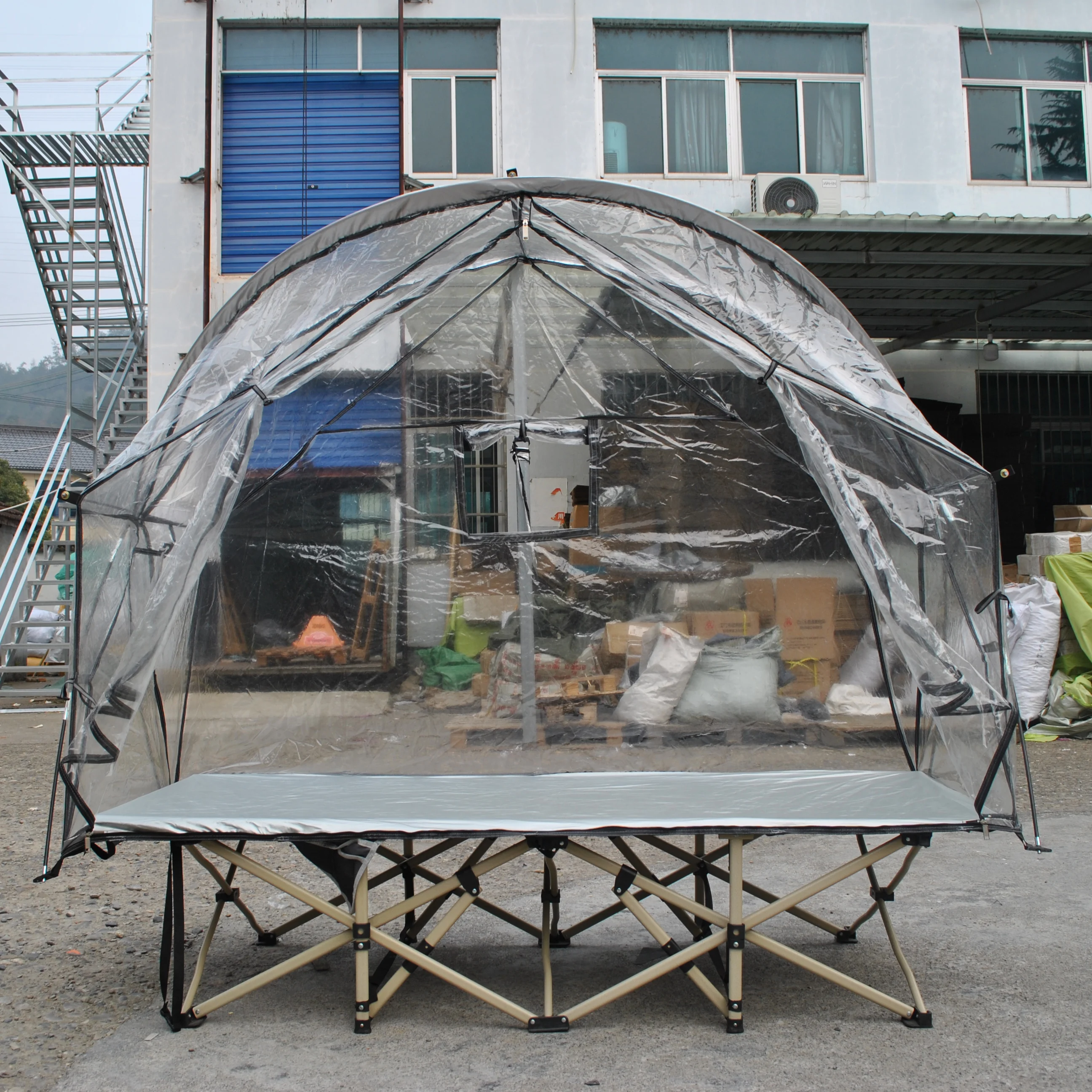 1-местная палатка из ПВХ для открытого земли спальной кровати кроватки уличная со