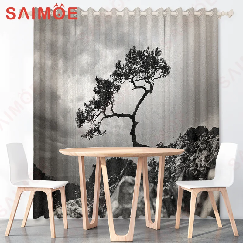 3D пасторальный природный пейзаж искусственное дерево зеленое растение тонкая