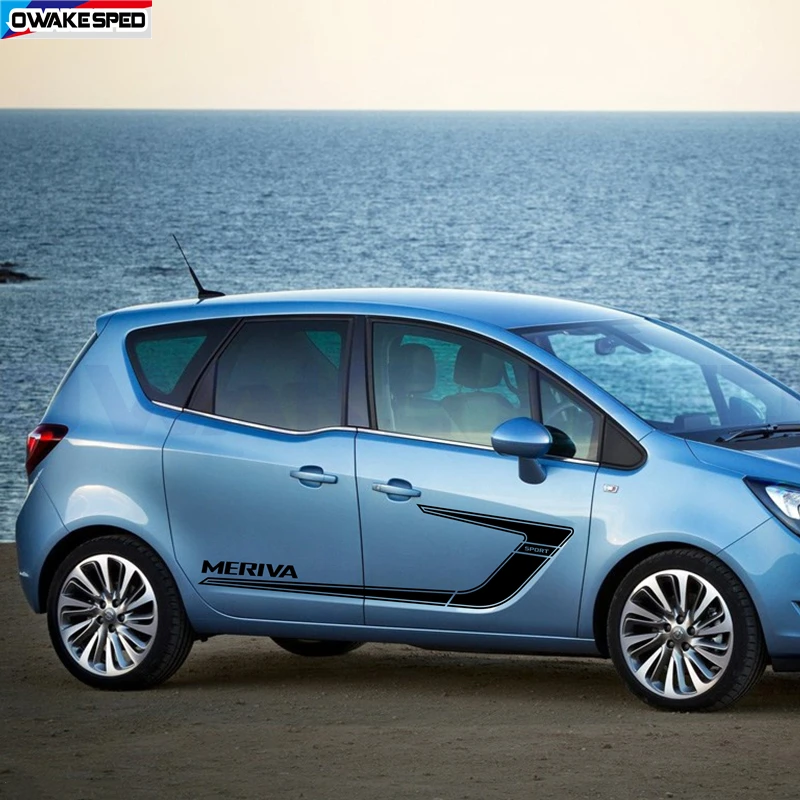 4 шт. спортивные полосы Автомобильный кузов дверь боковой Декор Наклейка для OPEL