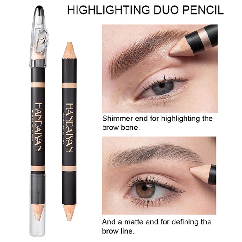 

Eyebrow Contouring Makeup Concealer Pen Brow Highlighter Face Bronzer Matte Shimmer Double-end Women Beauty Pencil Double-end