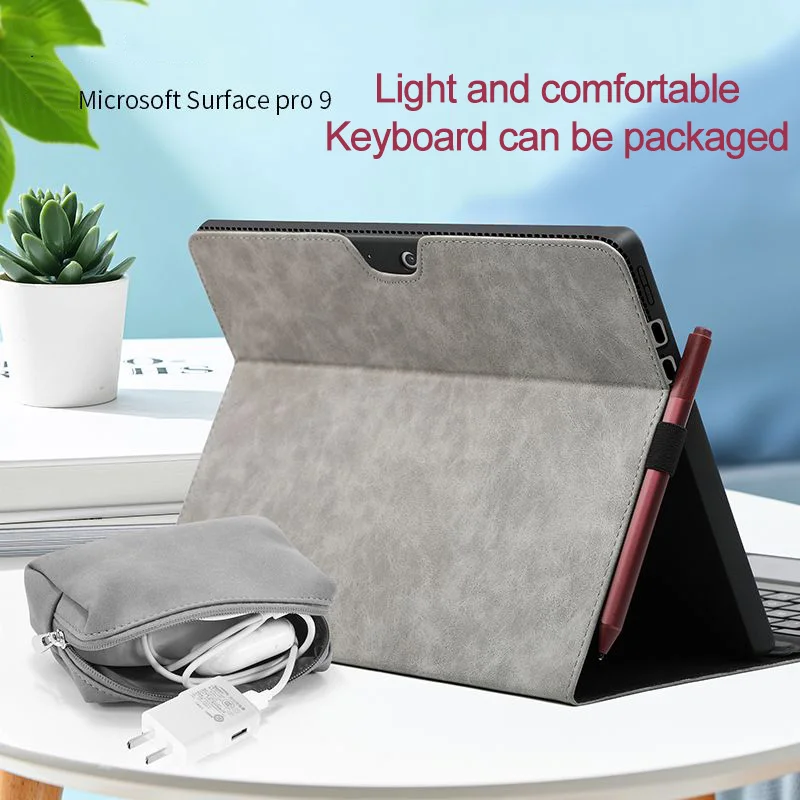 

Flip Cover Leather Case For Microsoft Surface Pro 6 5 4 3 7 Plus X 8 9 Tablet Sleeve For Surface Go 1 2 3 Pouch Case Stand