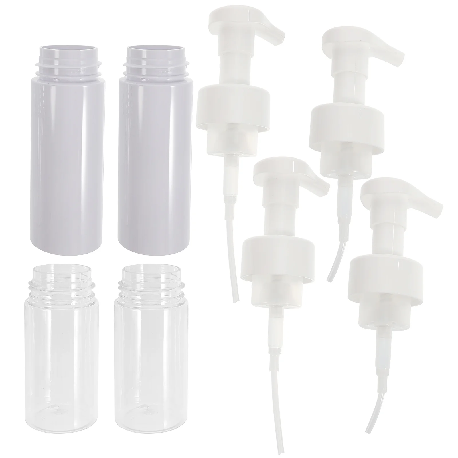 

4Pcs Bubble Flask Cleanser Bottles Sub Packing Bottles Press-type Bottle Bubble Bottles for Home Outdoor