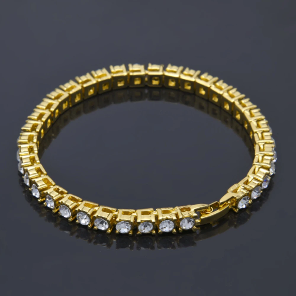 Браслеты-цепочки в стиле хип-хоп для мужчин и женщин теннисные ювелирные