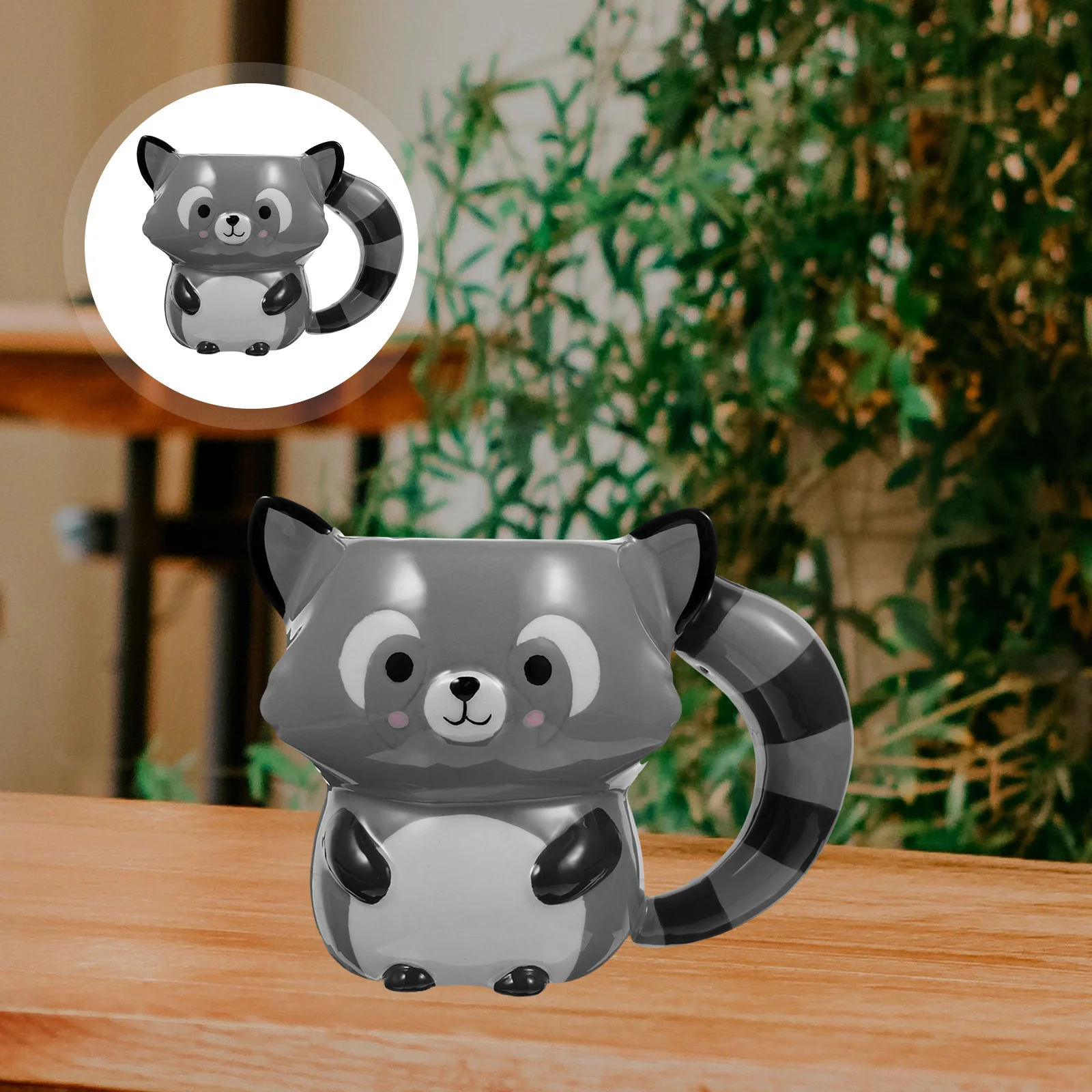 

Ceramic Mug Animal Raccoon Cup Adorable Water The Office Gifts Tea Espresso Glass Cups Unique