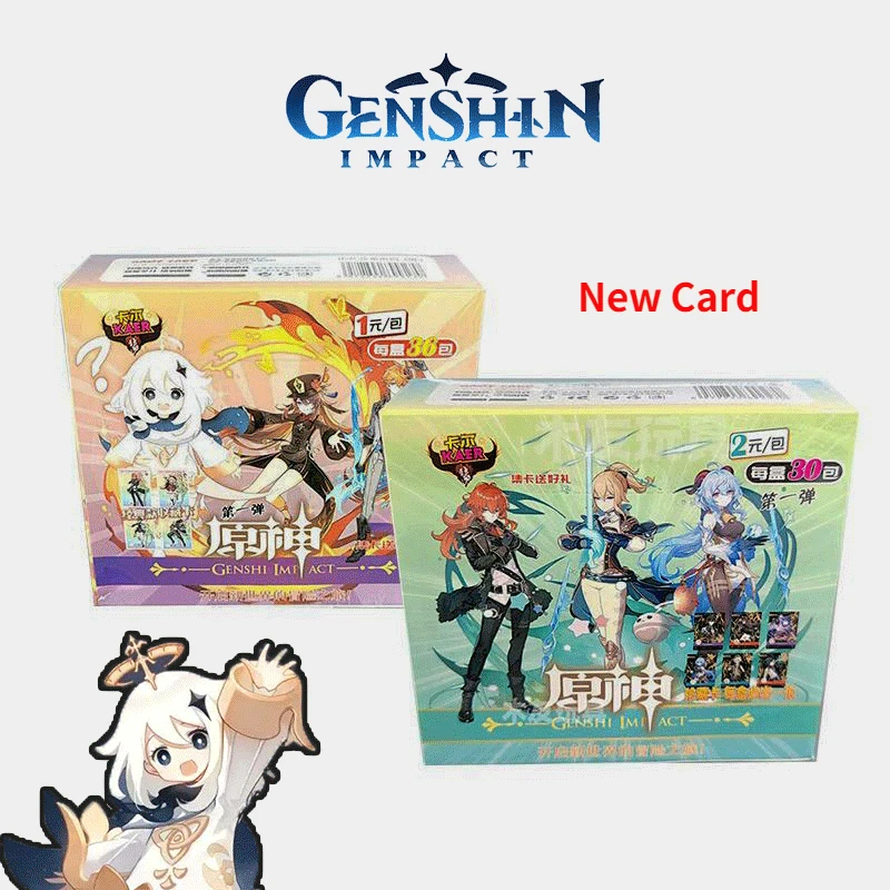 

New Card Rare Genshin Impact Hot Sale Klee Keqing Zhongli Hutao Collector's Edition Character Collectible Card Game Peripherals