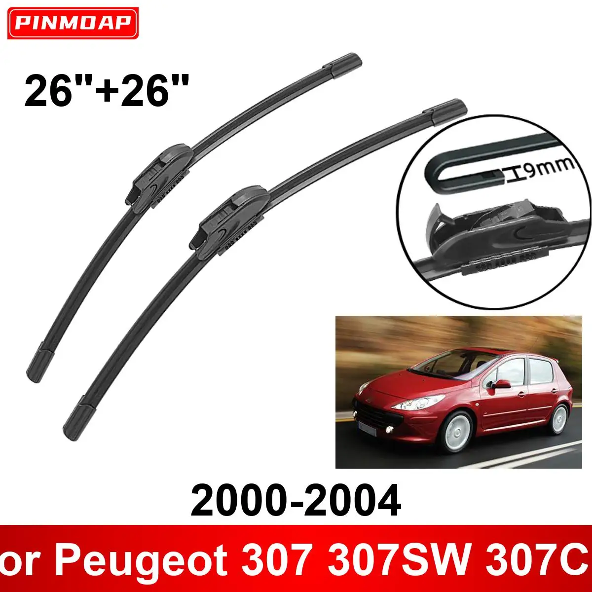 Автомобильный стеклоочиститель для Peugeot 307 307SW 307CC 2000-2004 26 дюймов + передние и