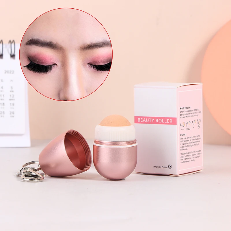 

Portable Key ring Face Oil Absorbing Remover Stick Roller Volcanic Stone Women