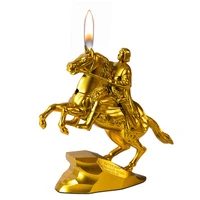 european king julius caesar ornament knight inflatable open flame gas lighter zinc alloy metal cigarette lighter