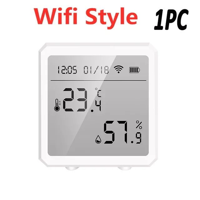 

Датчик температуры и влажности Zigbee с Wi-Fi, контроллер, внутренний гигрометр, термометр с ЖК-дисплеем для умного дома