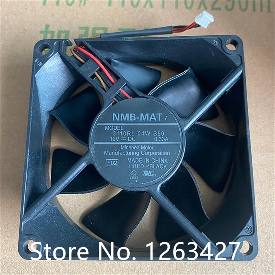 Оптовая продажа: NMB 8025 вентилятор 8 см 3110RL-04W-S59 12 В 0.33A трехстрочный промышленный вентилятор