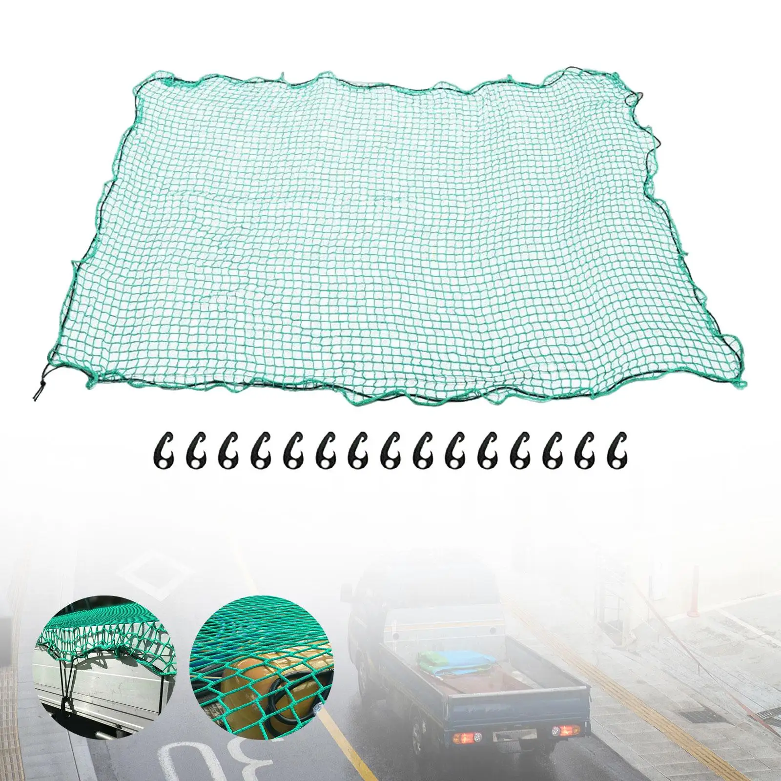 Универсальная сетка для груза Bungee зеленая грузовая грузового автомобиля Для