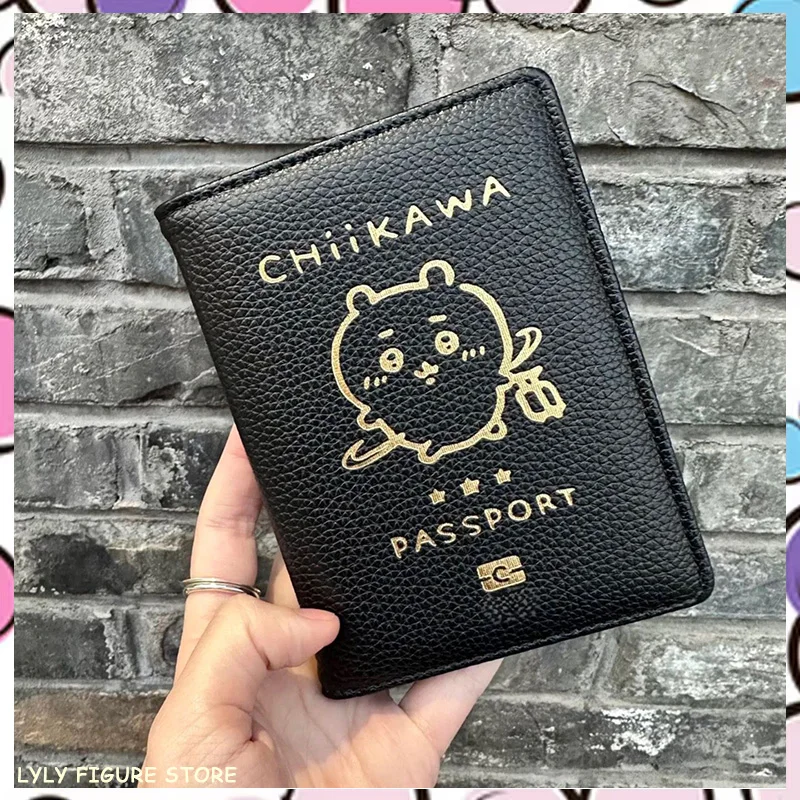 Chiikawa Hachiware милый кожаный держатель для паспорта зарубежный билет дорожных